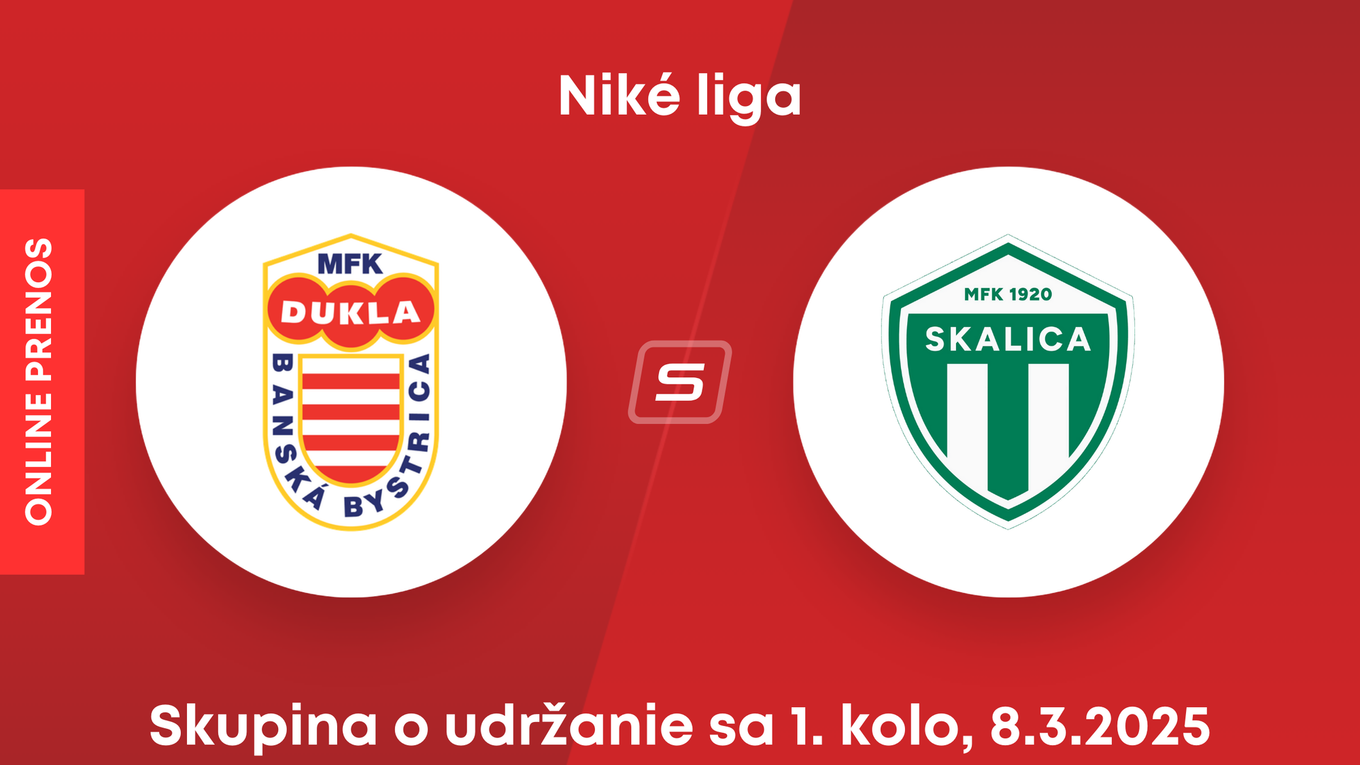 MFK Dukla Banská Bystrica - MFK Skalica: ONLINE prenos zo zápasu 1. kola skupiny o udržanie sa v Niké lige.