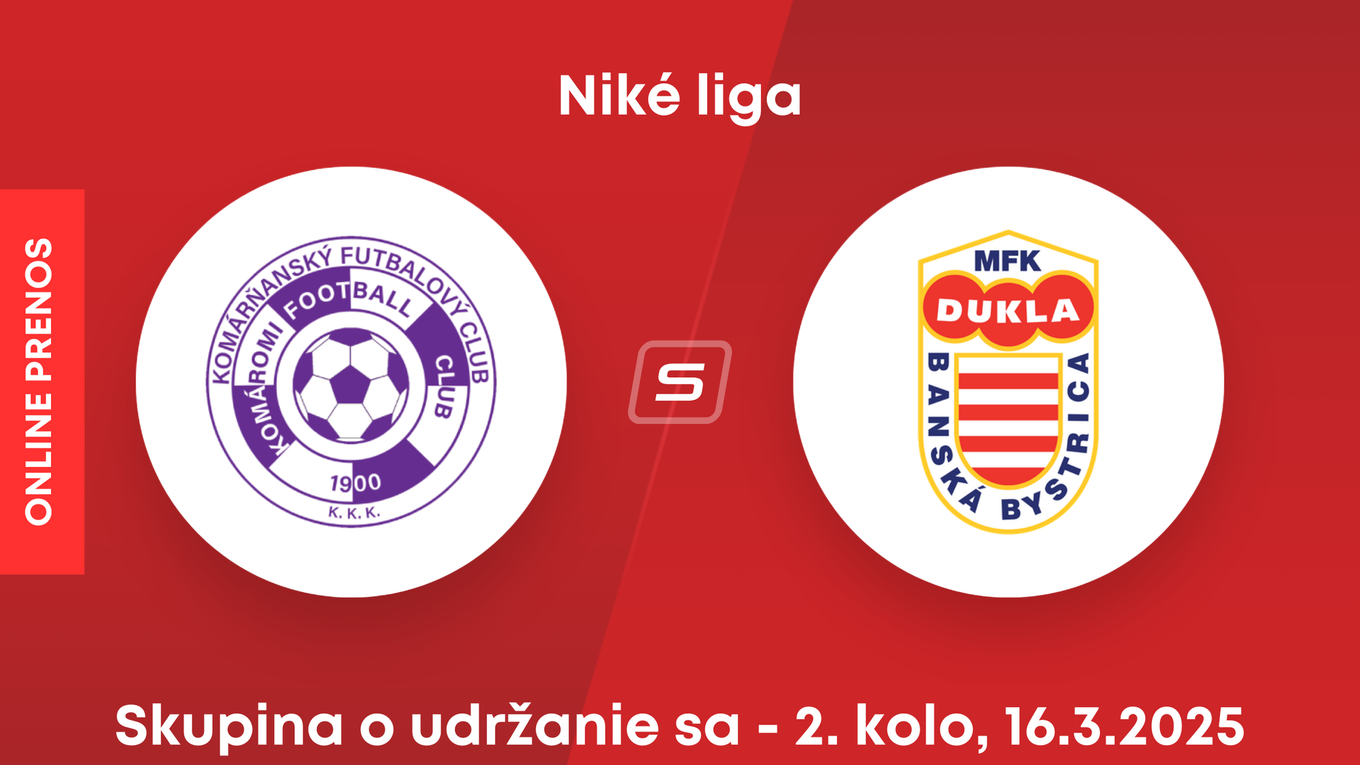 KFC Komárno - MFK Dukla Banská Bystrica: ONLINE prenos zo zápasu 2. kola skupiny o udržanie sa v Niké lige.