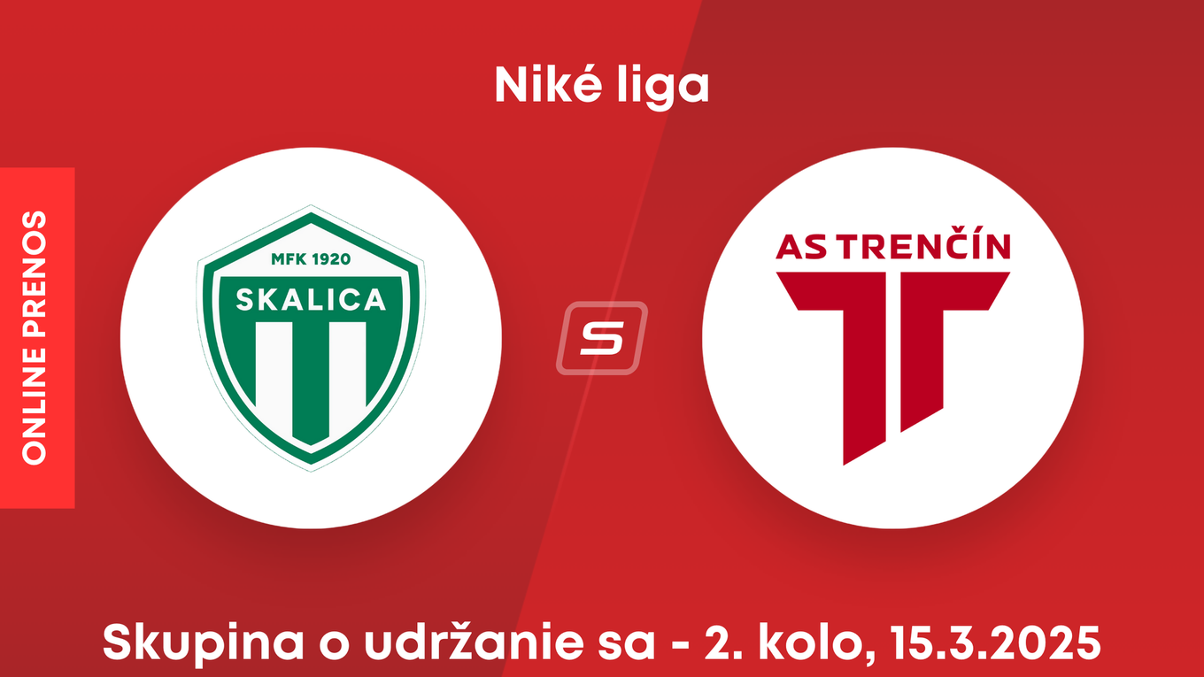 MFK Skalica - AS Trenčín: ONLINE prenos zo zápasu 2. kola skupiny o udržanie sa v Niké lige.