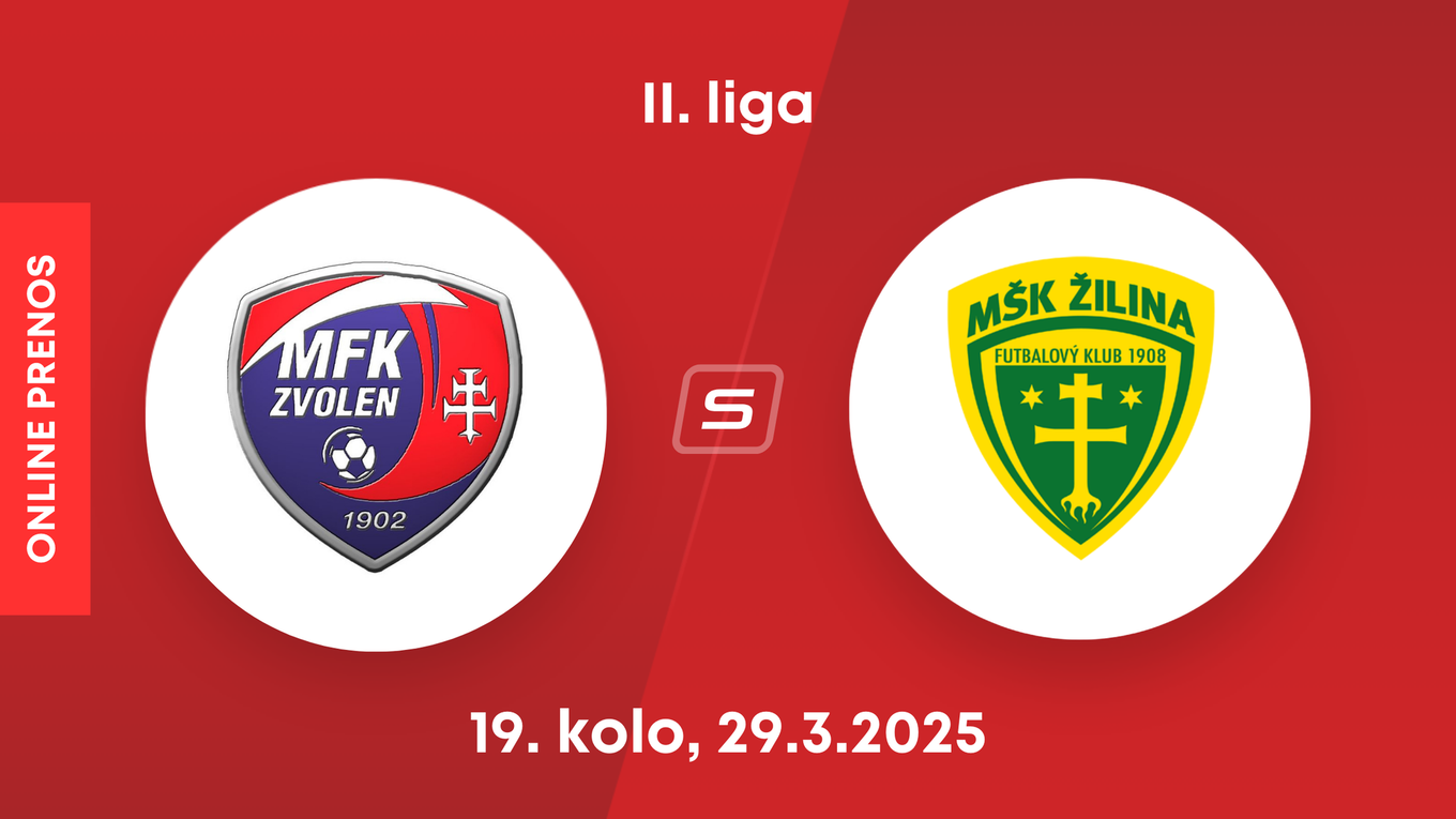 MFK Zvolen - MŠK Žilina B: ONLINE prenos zo zápasu 19. kola II. ligy.