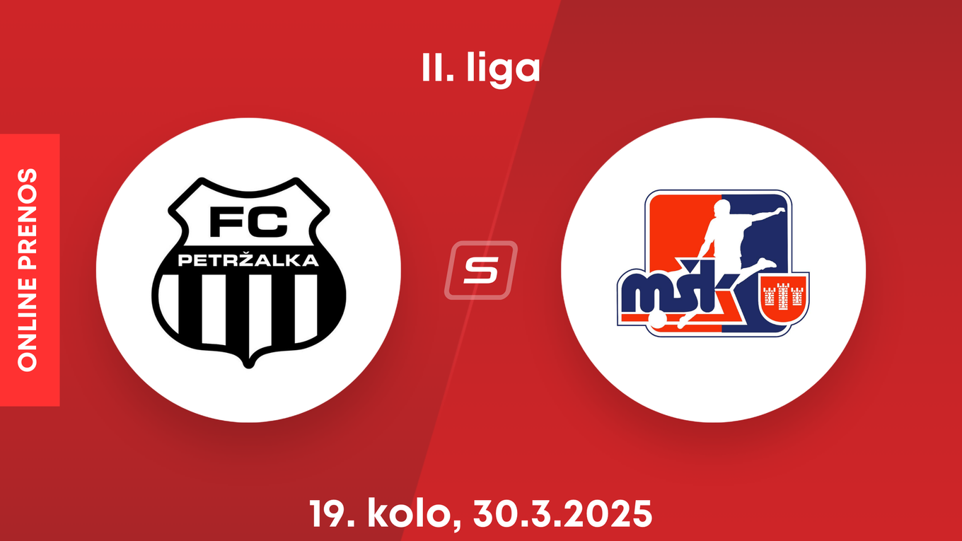 FC Petržalka - MŠK Považská Bystrica: ONLINE prenos zo zápasu 19. kola II. ligy.