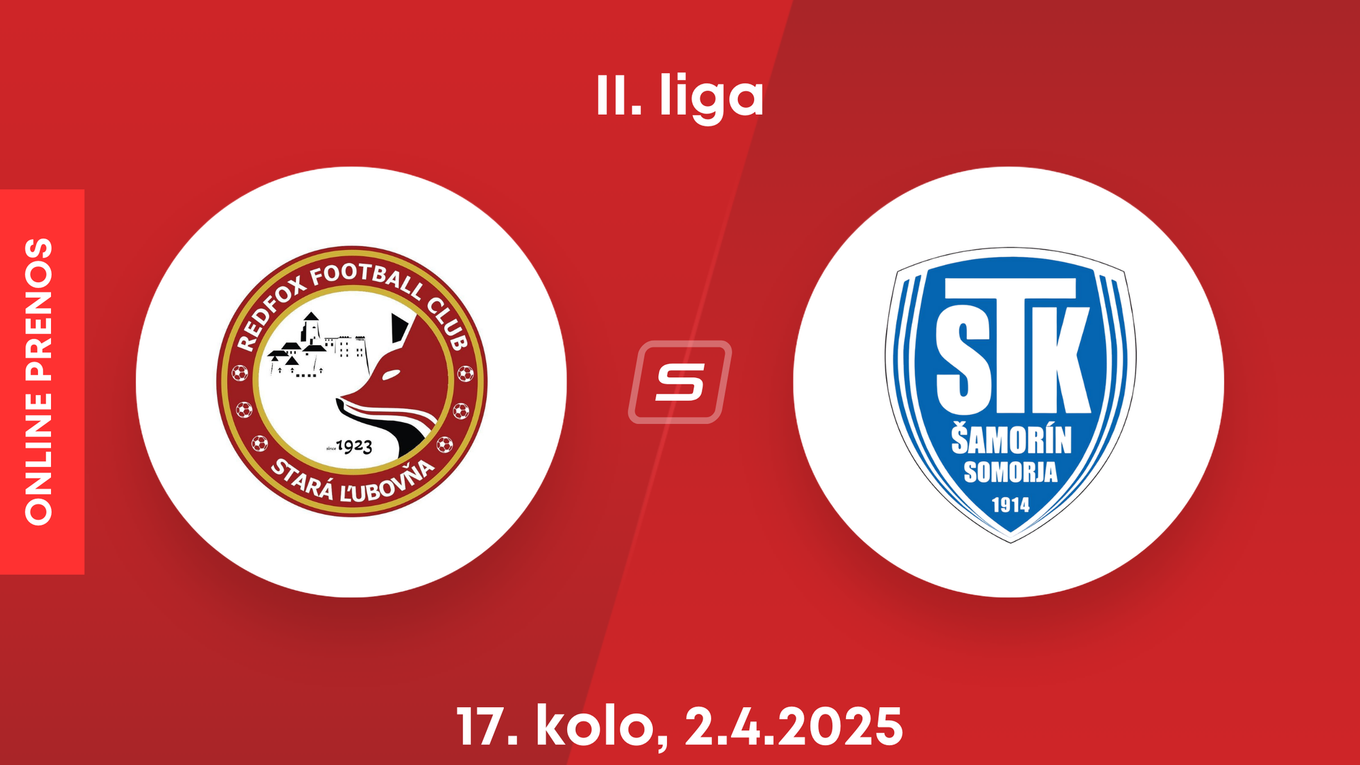 Stará Ľubovňa Redfox FC - FC ŠTK 1914 Šamorín: ONLINE prenos z dohrávky zápasu 17. kola II. ligy.