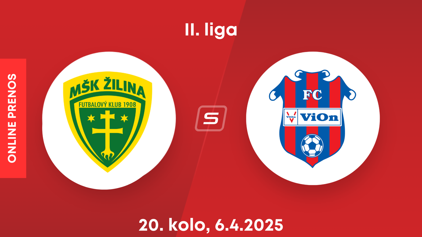 MŠK Žilina B - FC ViOn Zlaté Moravce: ONLINE prenos zo zápasu 20. kola II. ligy.