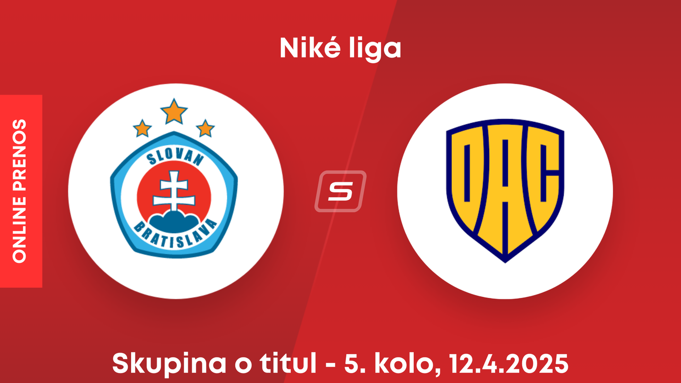 ŠK Slovan Bratislava - FC DAC Dunajská Streda: ONLINE prenos zo zápasu 5. kola skupiny o titul Niké ligy.