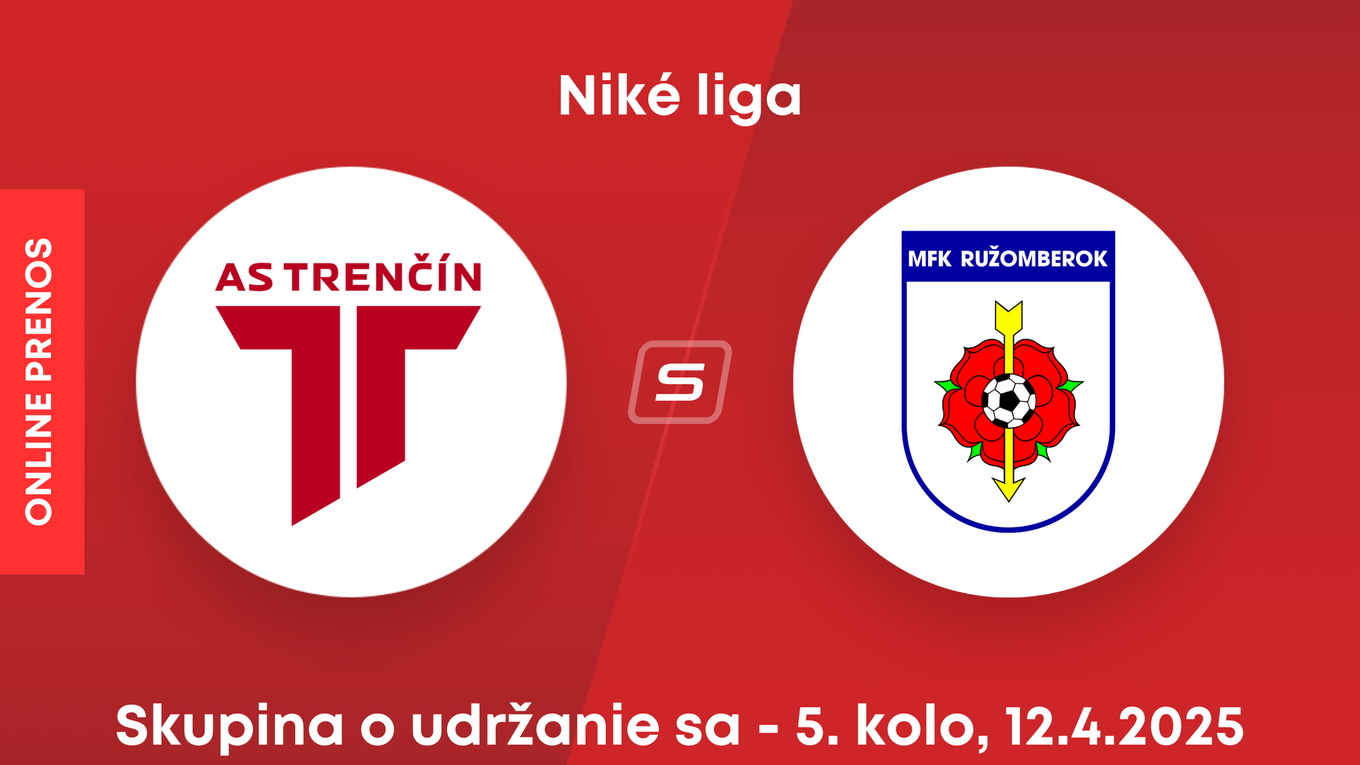 AS Trenčín - MFK Ružomberok: ONLINE prenos zo zápasu 5. kola skupiny o udržanie sa v Niké lige.