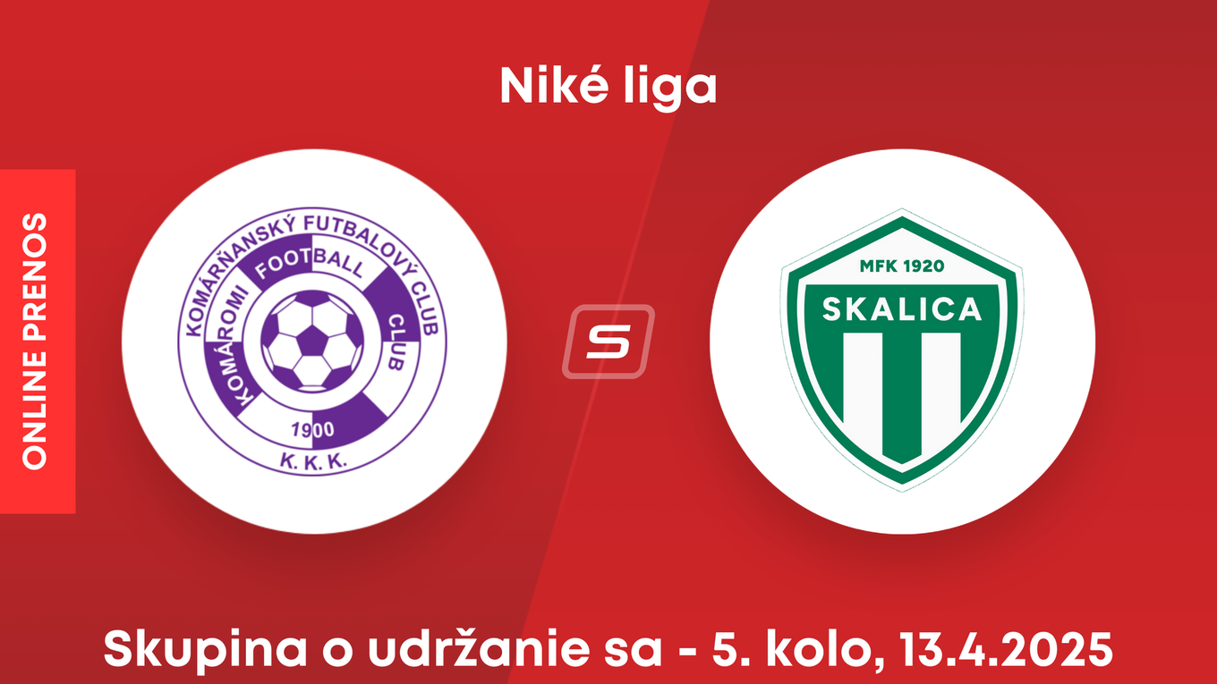 KFC Komárno - MFK Skalica: ONLINE prenos zo zápasu 5. kola skupiny o udržanie sa v Niké lige.