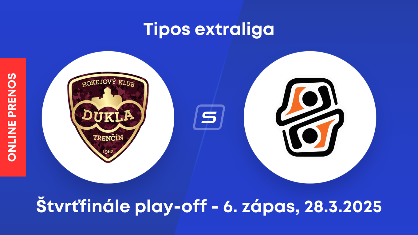 HK Dukla Trenčín - HC Košice: ONLINE prenos zo 6. zápasu štvrťfinále play-off Tipos extraligy.