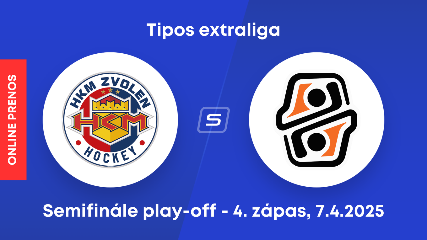 HKM Zvolen - HC Košice: ONLINE prenos zo 4. zápasu semifinále play-off Tipos extraligy.
