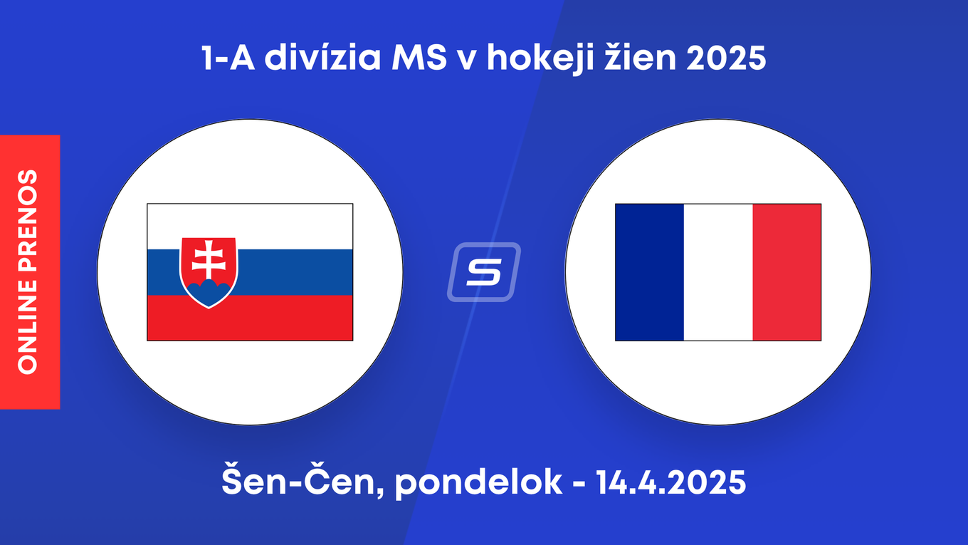Slovensko - Francúzsko: ONLINE prenos zo zápasu 1-A divízie MS v hokeji žien 2025.