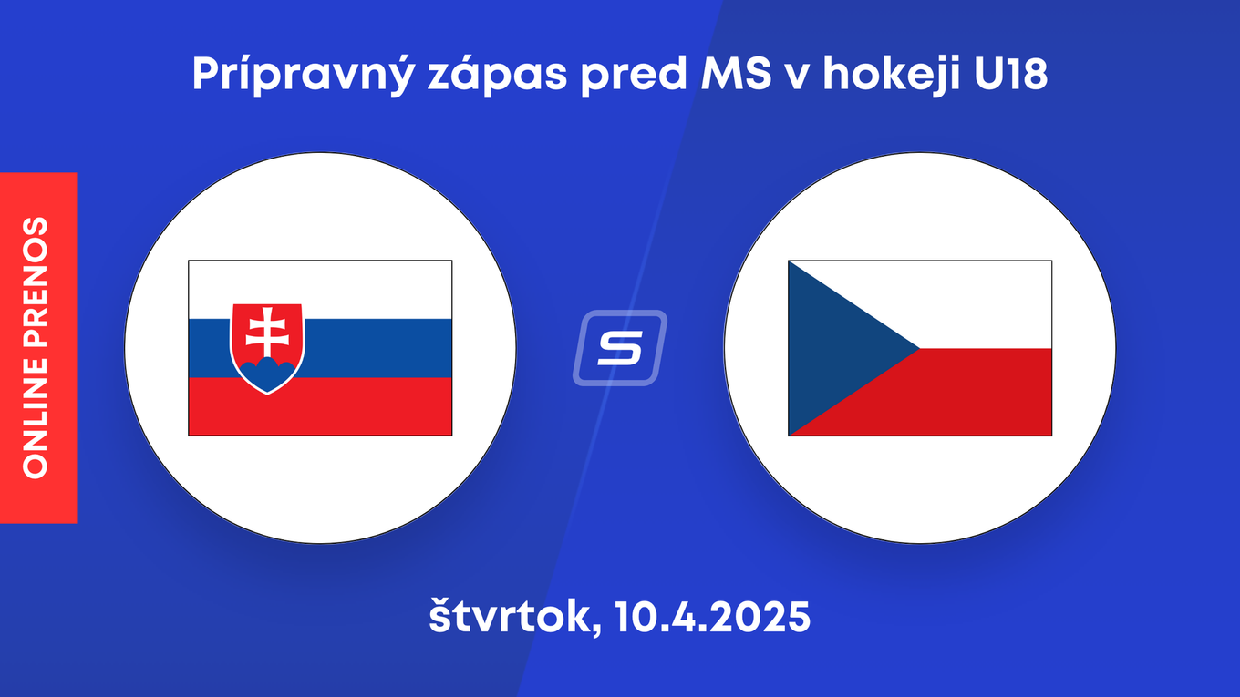 Slovensko vs. Česko: ONLINE prenos z prípravného zápasu hráčov do 18 rokov