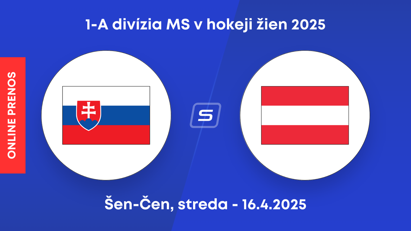 Slovensko - Rakúsko: ONLINE prenos zo zápasu 1-A divízie MS v hokeji žien 2025.
