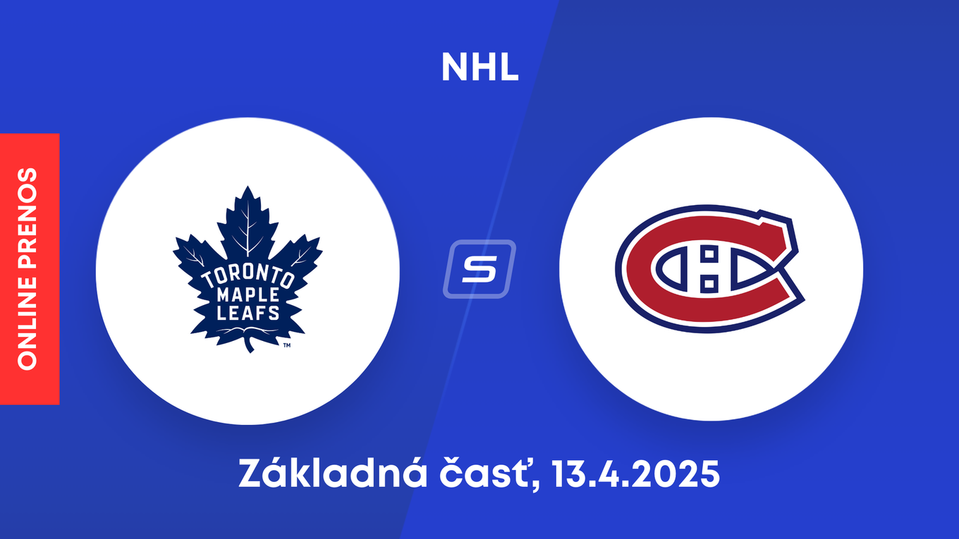 Toronto Maple Leafs - Montreal Canadiens: ONLINE prenos zo zápasu základnej časti NHL.