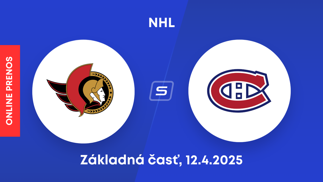 Ottawa Senators - Montreal Canadiens: ONLINE prenos zo zápasu základnej časti NHL.