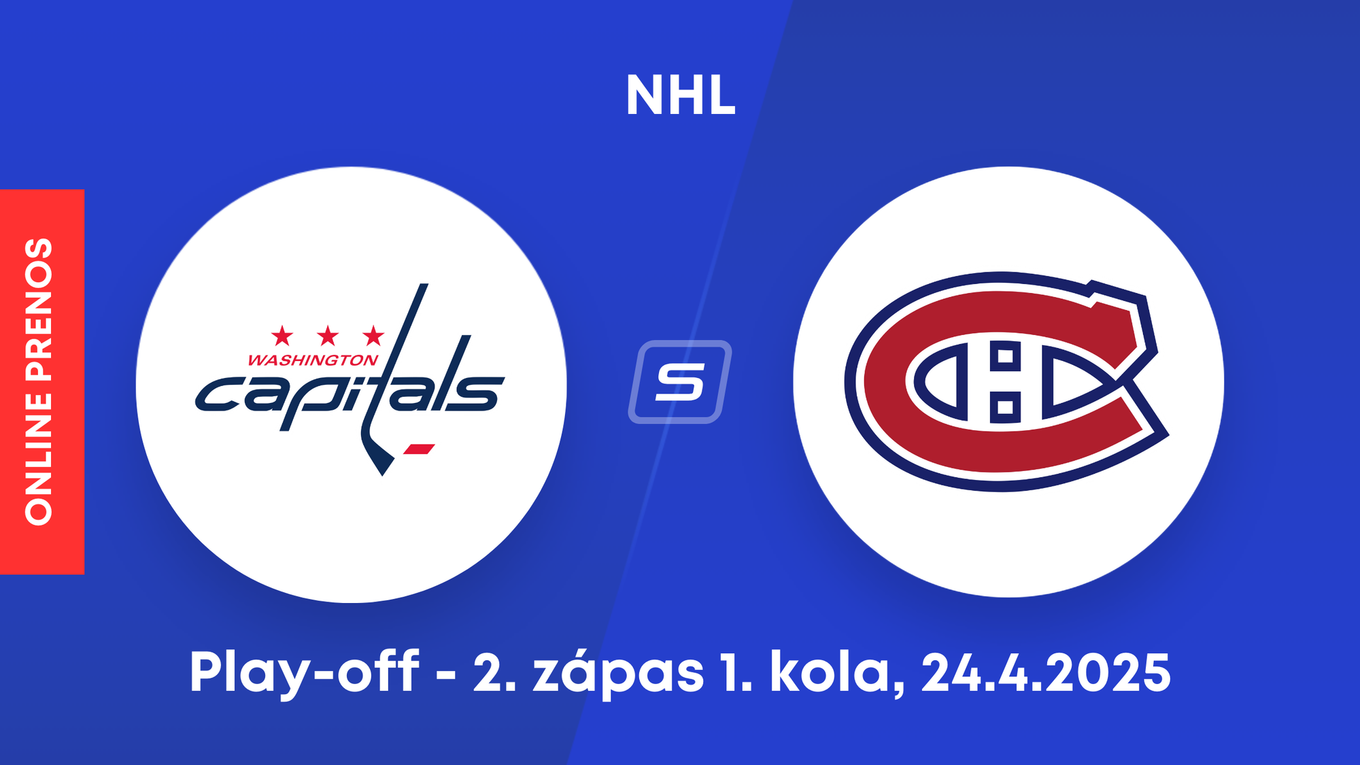 Washington Capitals - Montreal Canadiens: ONLINE prenos z 2. zápasu 1. kola play-off NHL. 