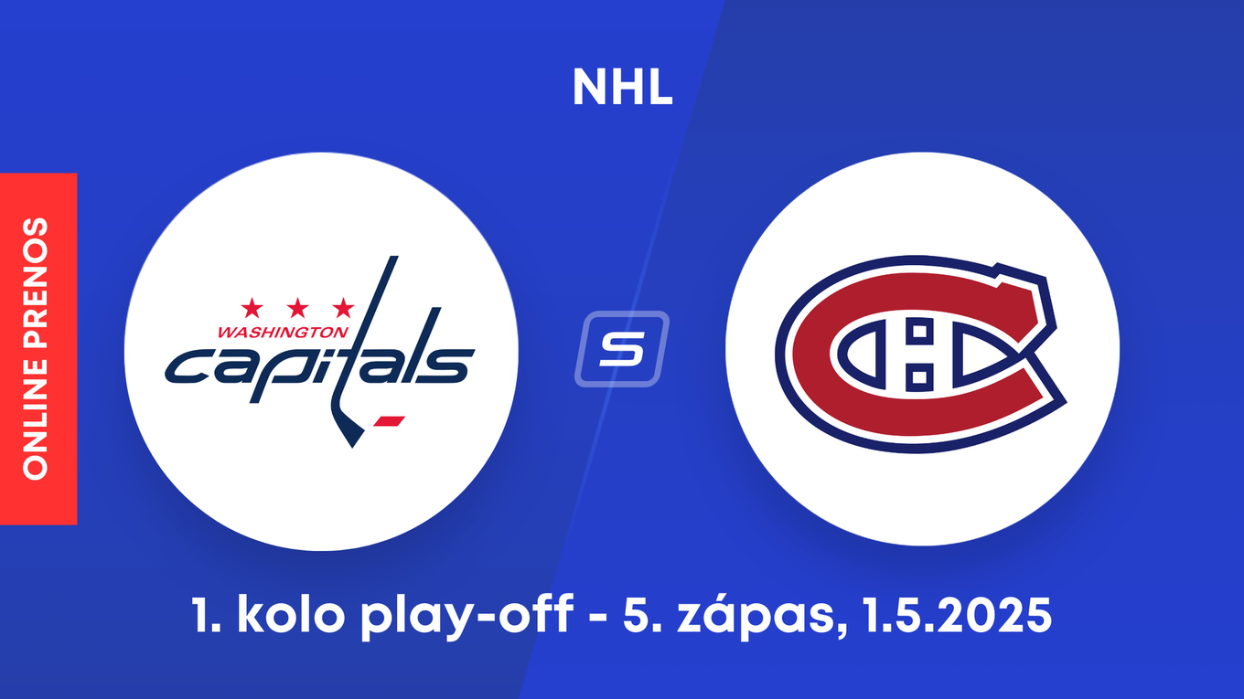Washington Capitals - Montreal Canadiens: ONLINE prenos z 5. zápasu 1. kola play-off NHL. 