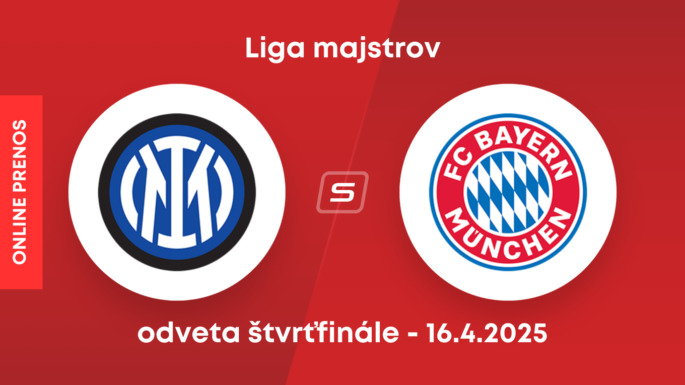 Inter Miláno - Bayern Mníchov: ONLINE prenos zo zápasu štvrťfinále Ligy majstrov.