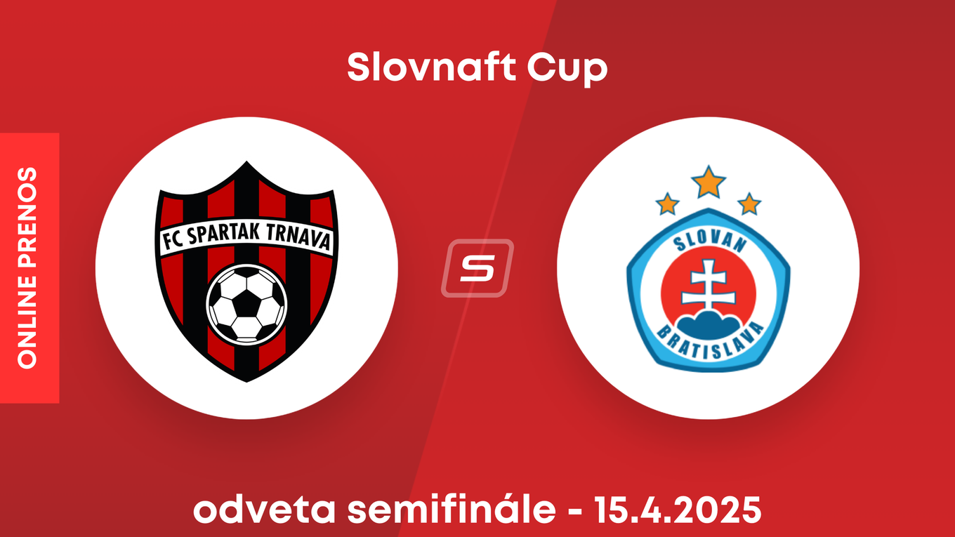 FC Spartak Trnava - ŠK Slovan Bratislava: ONLINE prenos z odvety semifinále Slovnaft Cupu.