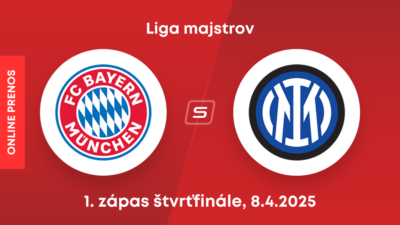 Bayern Mníchov - Inter Miláno: ONLINE prenos zo zápasu osemfinále Ligy majstrov.