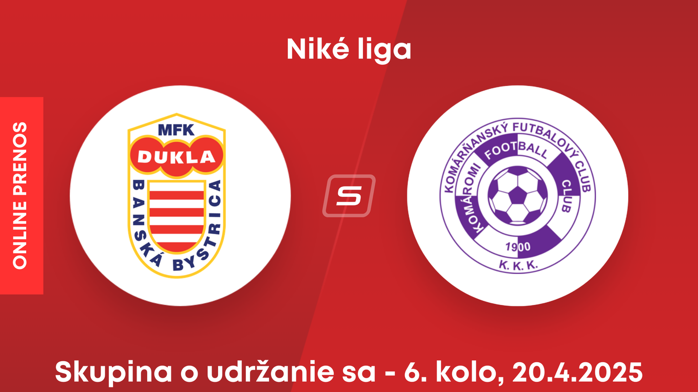 MFK Dukla Banská Bystrica - KFC Komárno: ONLINE prenos zo zápasu 6. kola skupiny o udržanie sa v Niké lige.