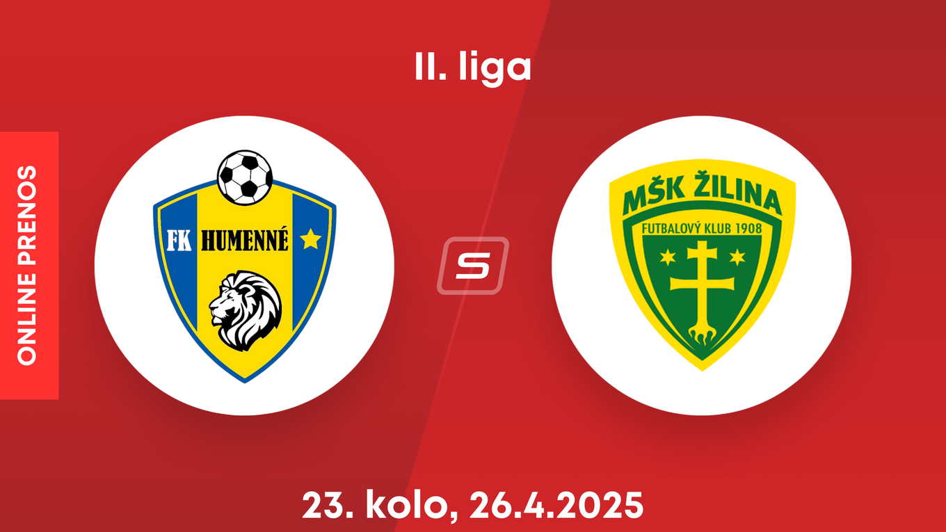 FK Humenné - MŠK Žilina B: ONLINE prenos zo zápasu 23. kola II. ligy.