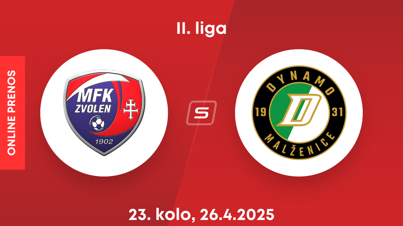 MFK Zvolen - OFK Malženice: ONLINE prenos zo zápasu 23. kola II. ligy.