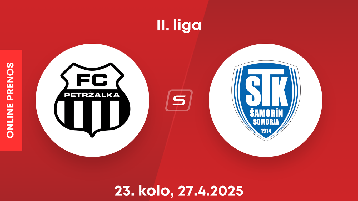 FC Petržalka - FC ŠTK 1914 Šamorín: ONLINE prenos zo zápasu 23. kola II. ligy.