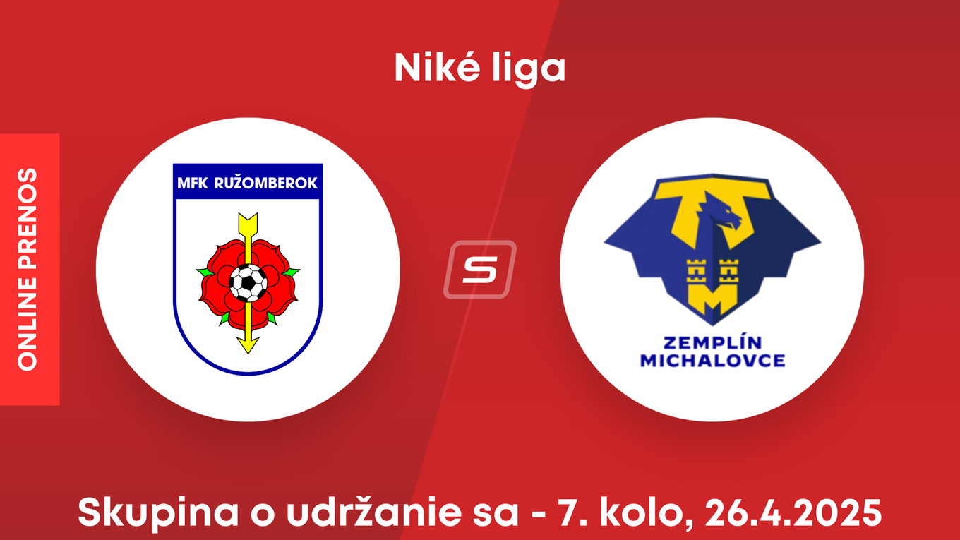 MFK Ružomberok - MFK Zemplín Michalovce: ONLINE prenos zo zápasu 7. kola skupiny o udržanie sa v Niké lige.