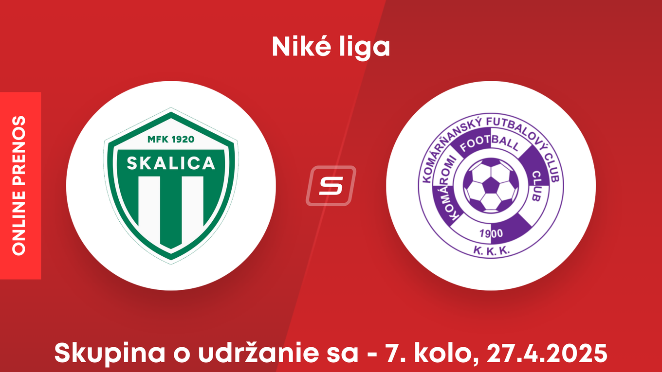 MFK Skalica - KFC Komárno: ONLINE prenos zo zápasu 7. kola skupiny o udržanie sa v Niké lige.