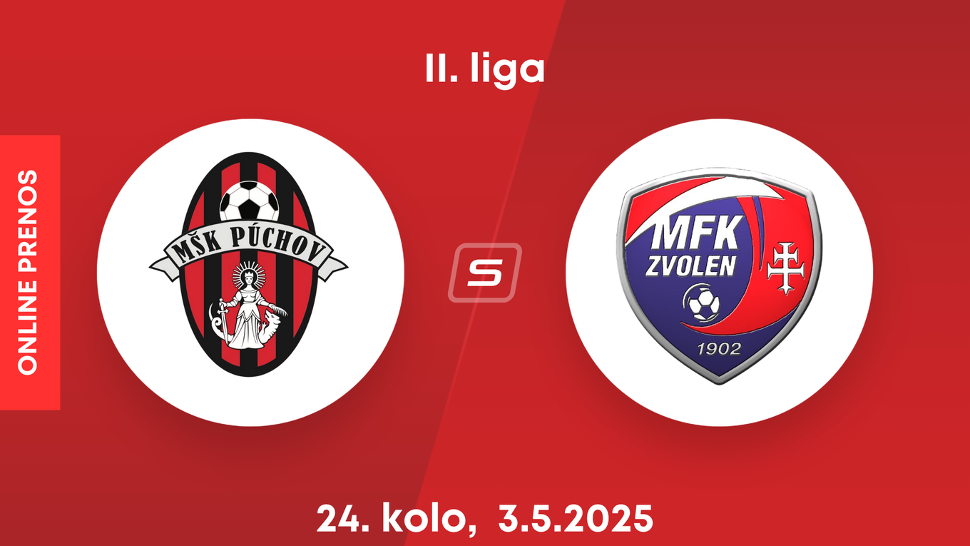 MŠK Púchov - MFK Zvolen: ONLINE prenos zo zápasu 24. kola II. ligy.
