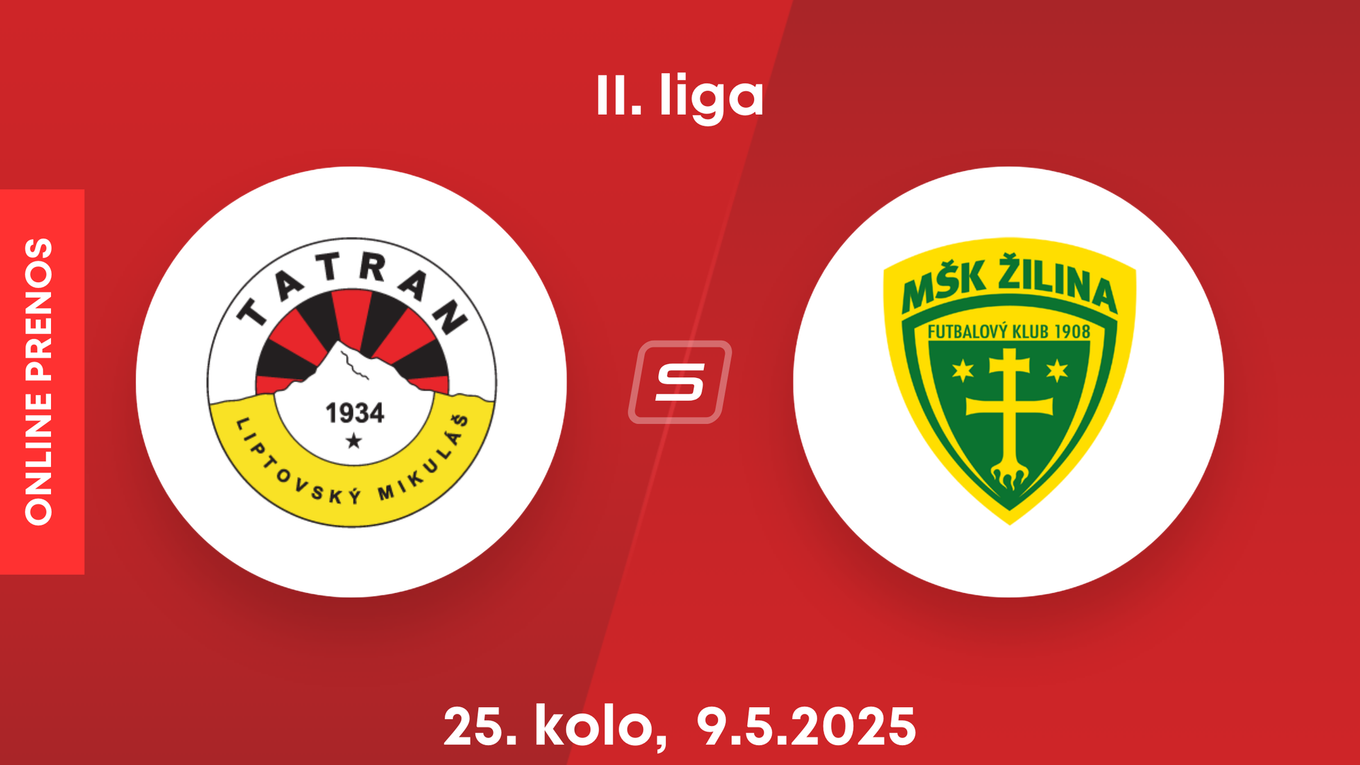 MFK Tatran Liptovský Mikuláš - MŠK Žilina B ONLINE prenos zo zápasu 25. kola II. ligy.