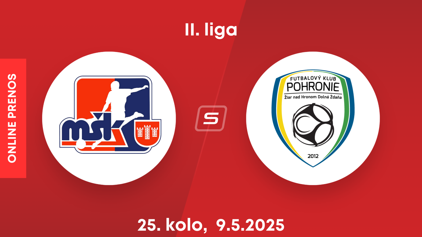 MŠK Považská Bystrica - FK Pohronie: ONLINE prenos zo zápasu 25. kola II. ligy.
