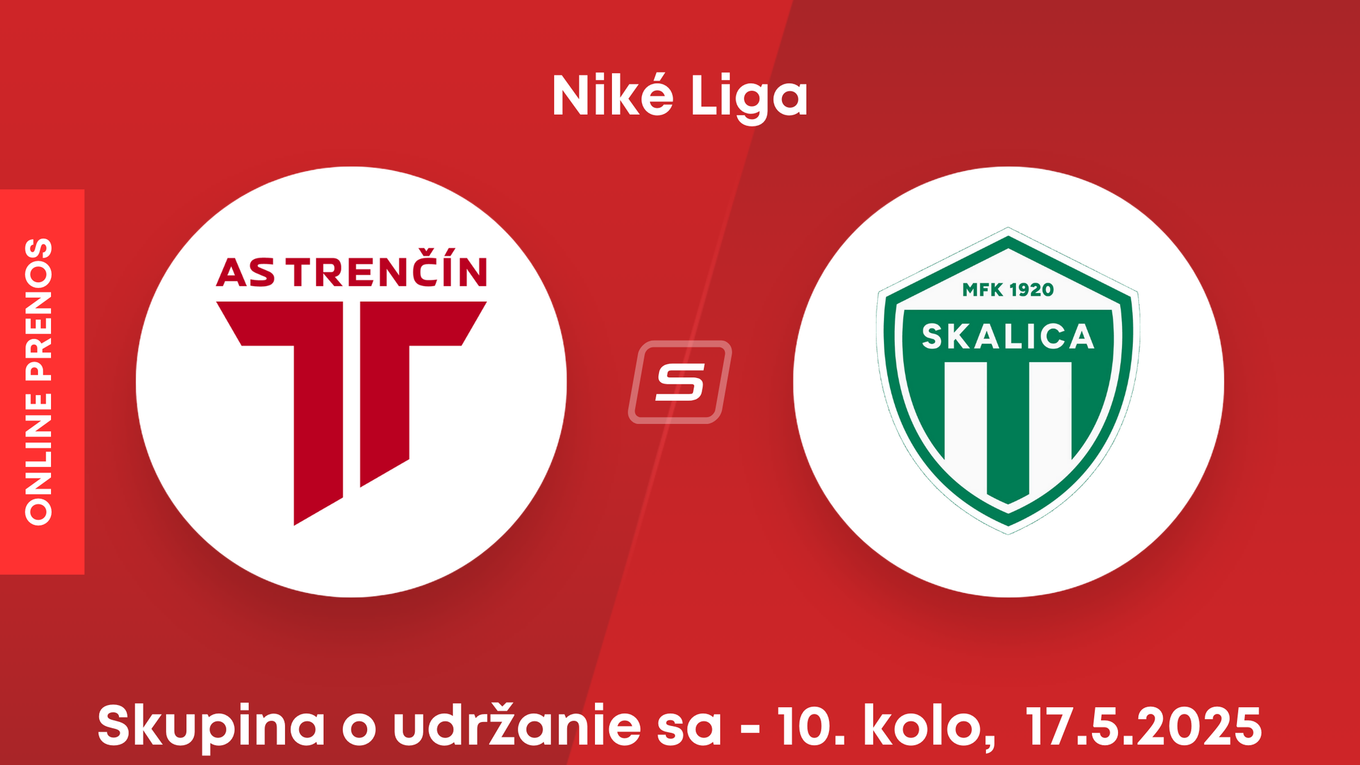 AS Trenčín - MFK Skalica: ONLINE prenos zo zápasu 10. kola skupiny o udržanie sa v Niké lige.