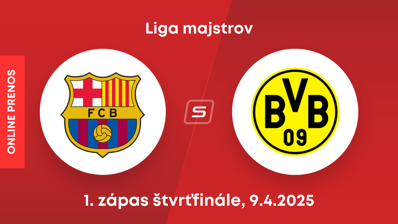FC Barcelona - Borussia Dortmund: ONLINE prenos zo zápasu štvrťfinále Ligy majstrov.