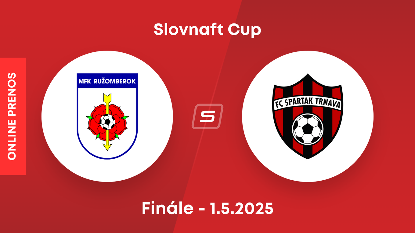 MFK Ružomberok - FC Spartak Trnava: ONLINE prenos z finále Slovnaft Cupu.