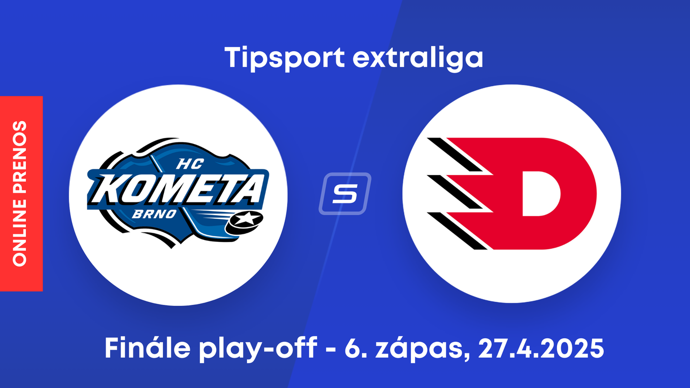 HC Kometa Brno - HC Dynamo Pardubice: ONLINE prenos zo 6. zápasu finále play-off českej Tipsport extraligy.