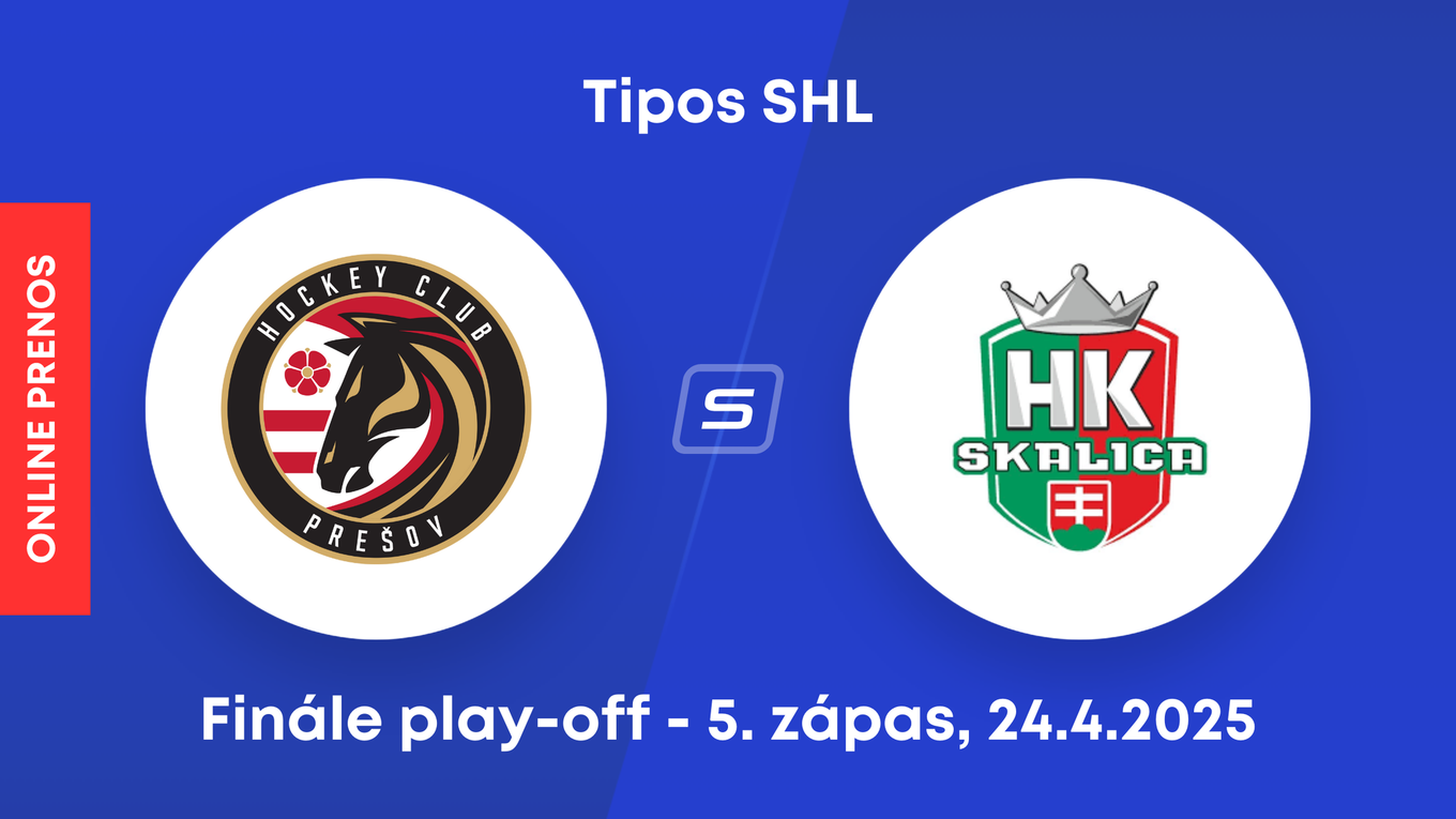 HC Prešov - HK Skalica: ONLINE prenos z 5. zápasu finále play-off Tipos SHL.
