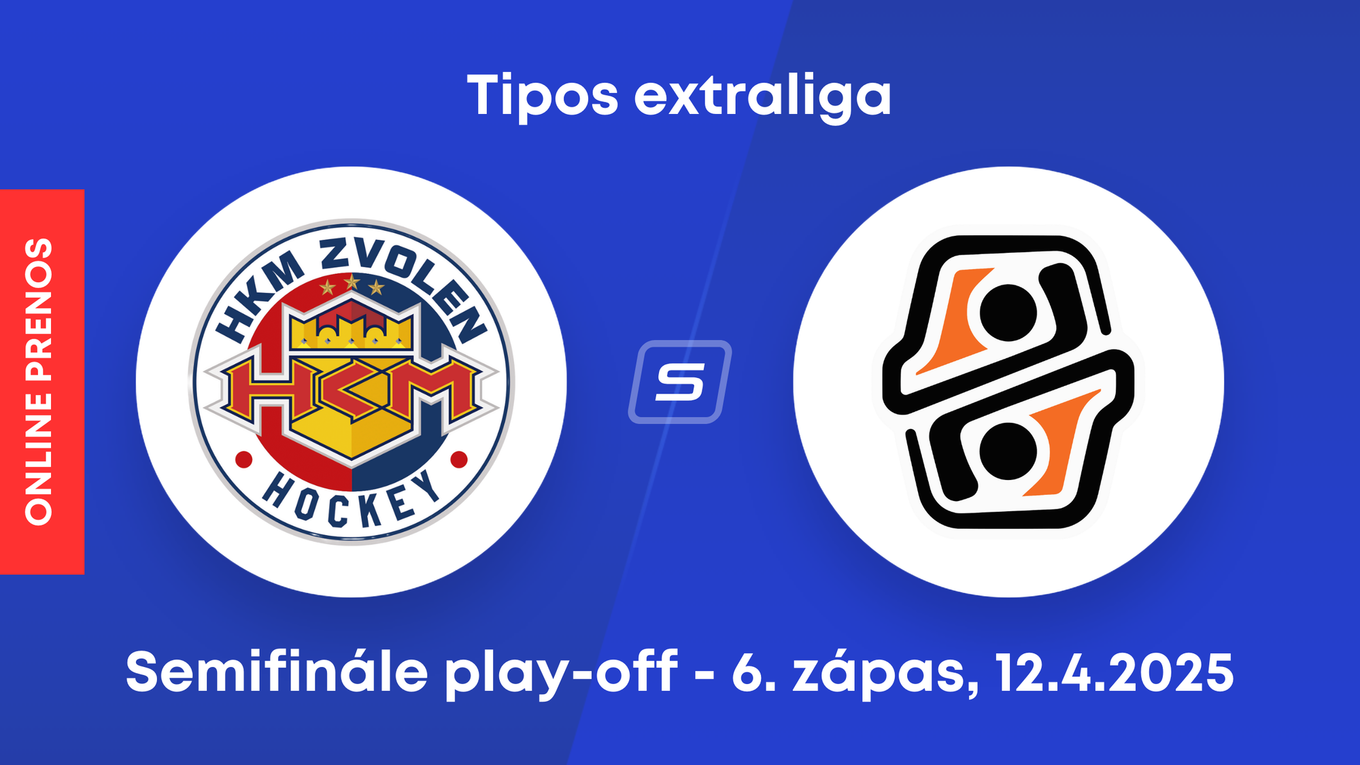 HKM Zvolen - HC Košice: ONLINE prenos zo 6. zápasu semifinále play-off Tipos extraligy.