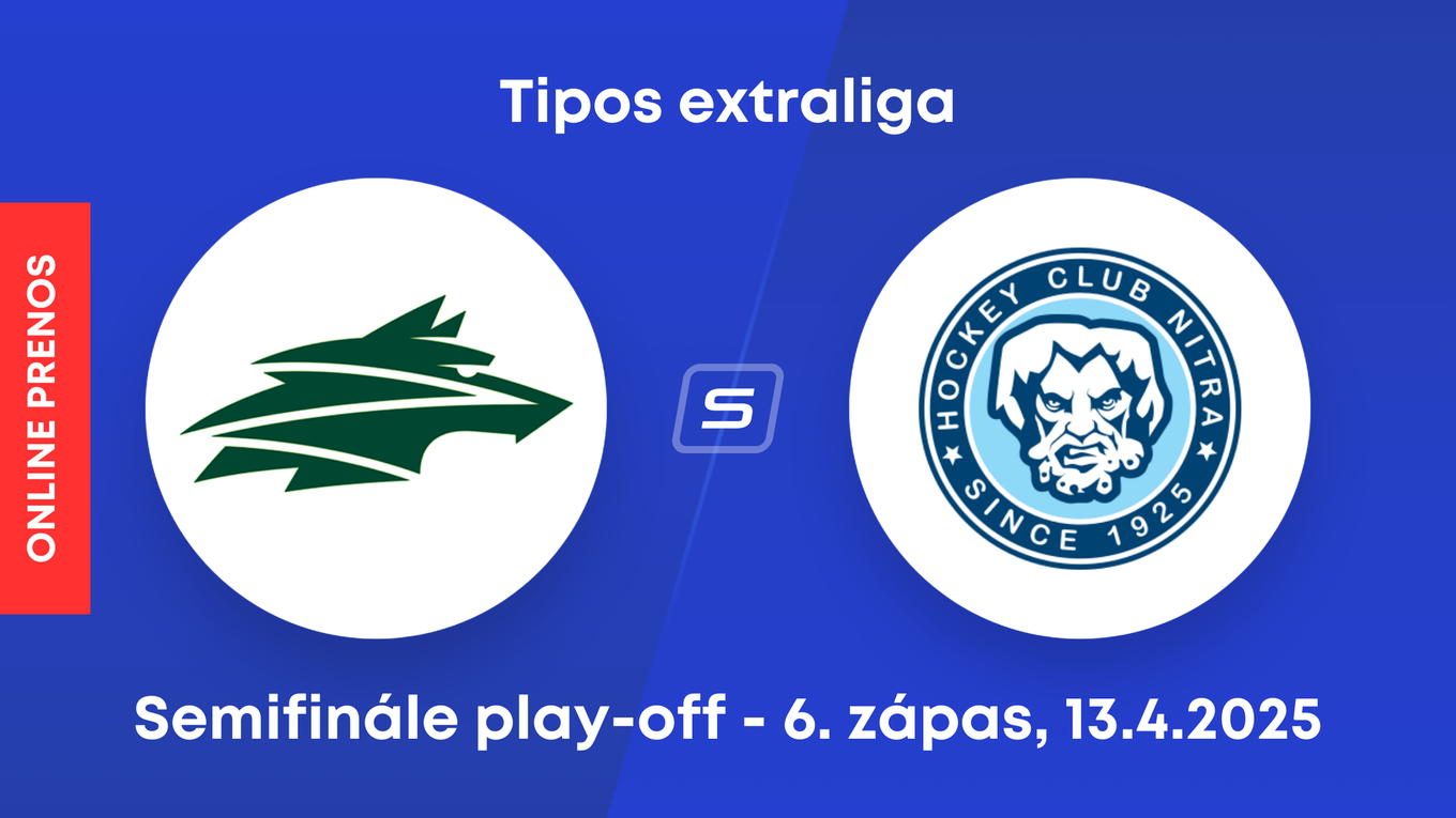 DOXXbet Vlci Žilina - HK Nitra: ONLINE prenos zo 6. zápasu semifinále play-off Tipos extraligy.