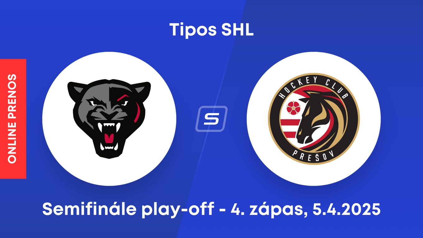 HK 95 Považská Bystrica - HC Prešov: ONLINE prenos z 4. zápasu semifinále play-off Tipos SHL.