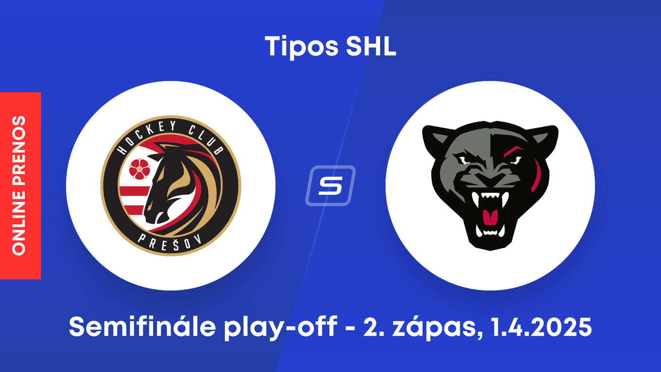HC Prešov - HK 95 Považská Bystrica: ONLINE prenos z 2. zápasu semifinále play-off Tipos SHL.