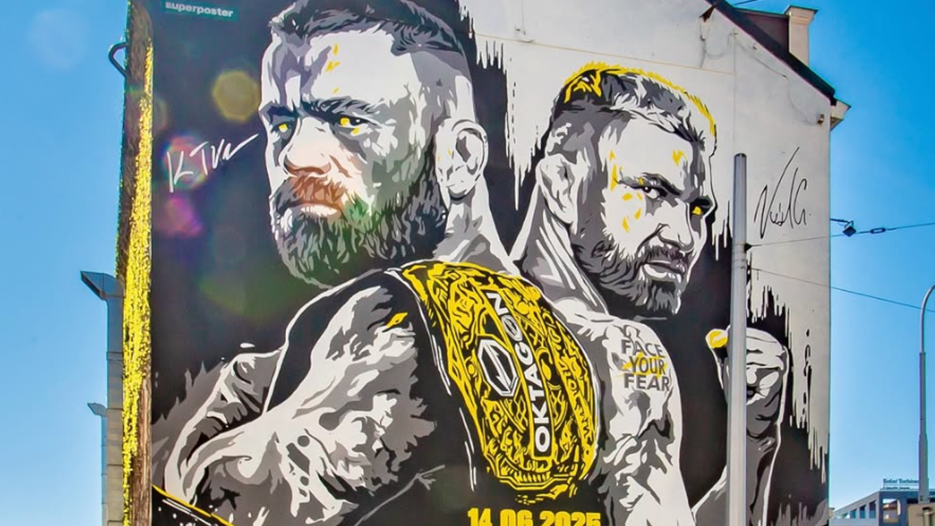 Nástenná maľba v Prahe.