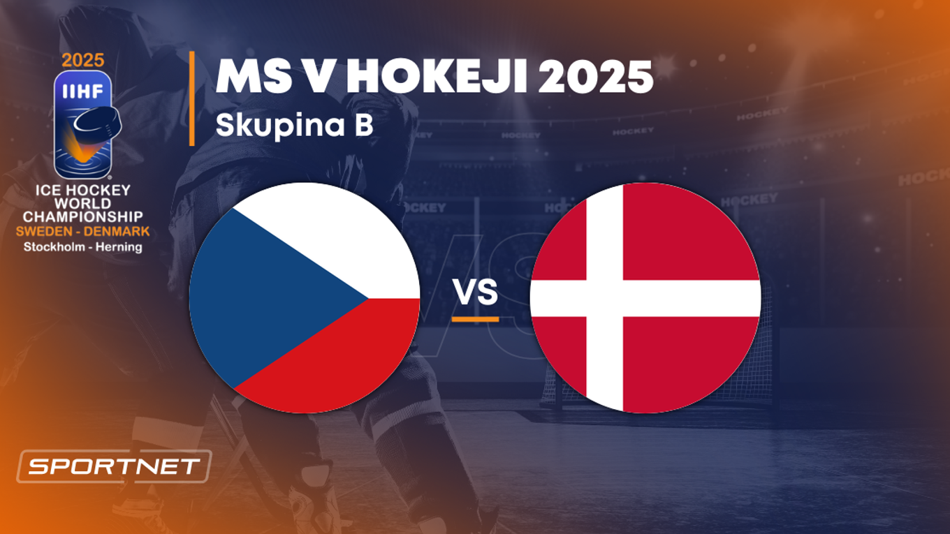 Česko - Dánsko: ONLINE prenos zo zápasu na MS v hokeji 2025 vo Švédsku a Dánsku.