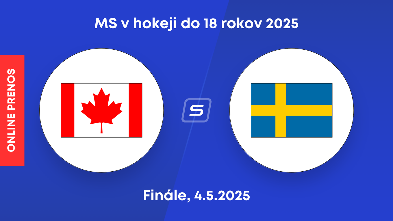 Kanada - Švédsko: ONLINE prenos z finále MS v hokeji do 18 rokov 2025 (MS U18).