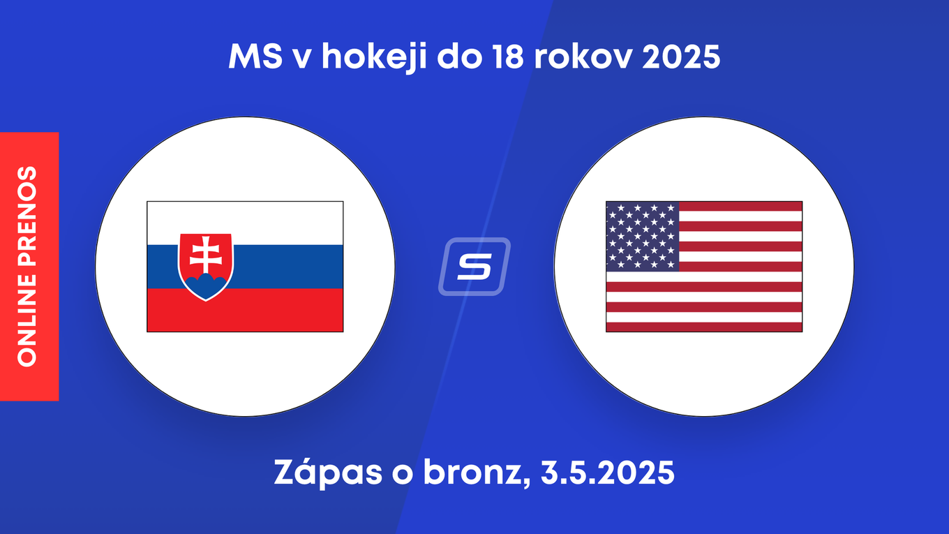 Slovensko - USA: ONLINE prenos zo zápasu o bronz na MS v hokeji do 18 rokov 2025 (MS U18).