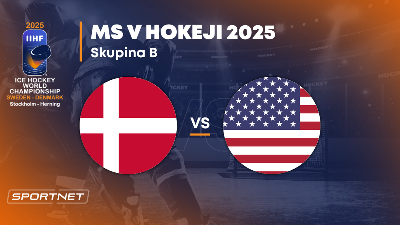 Dánsko - USA: ONLINE prenos zo zápasu na MS v hokeji 2025 vo Švédsku a Dánsku.
