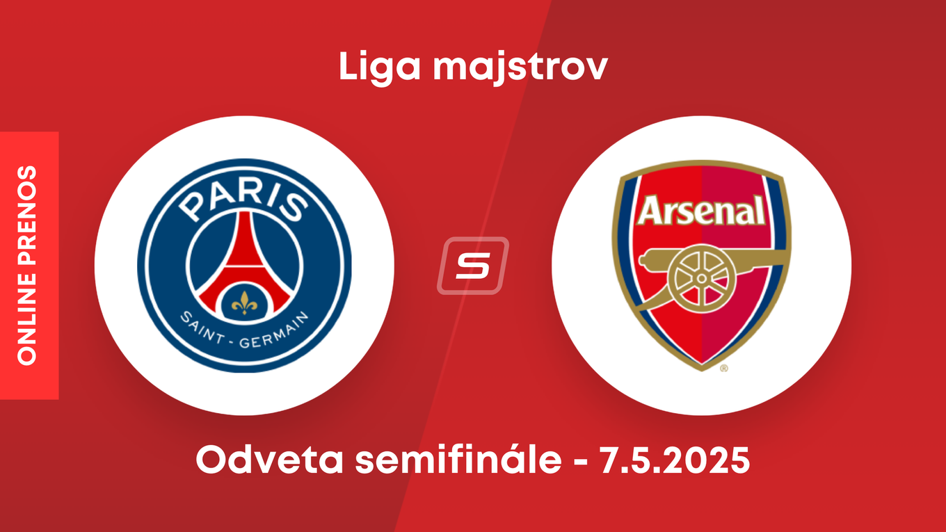 Paríž St. Germain - Arsenal FC: ONLINE prenos z odvetného zápasu semifinále Ligy majstrov.