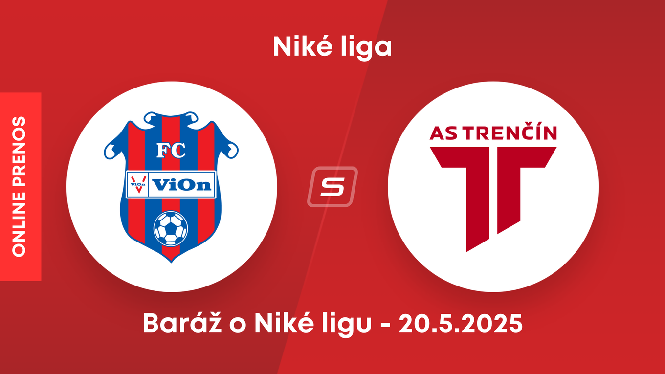 FC ViOn Zlaté Moravce - AS Trenčín: ONLINE prenos z 1. zápasu baráže o Niké ligu.