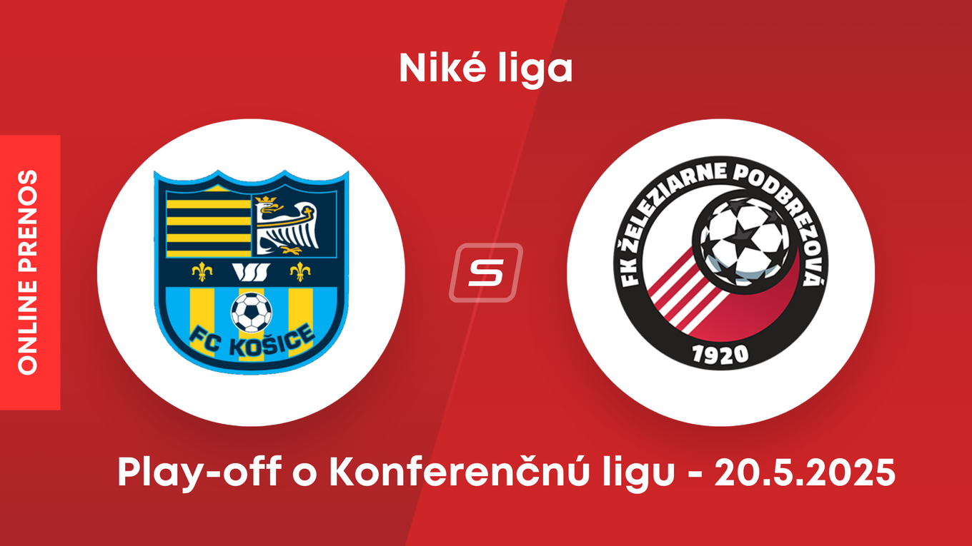 FC Košice - FK Železiarne Podbrezová: ONLINE prenos zo semifinále play-off o Konferenčnú ligu.