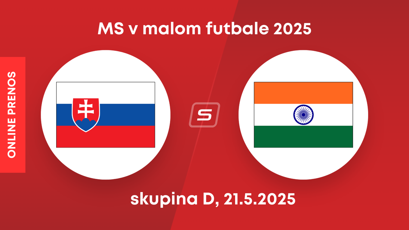 Slovensko vs. India: ONLINE prenos z MS v malom futbale 2025.