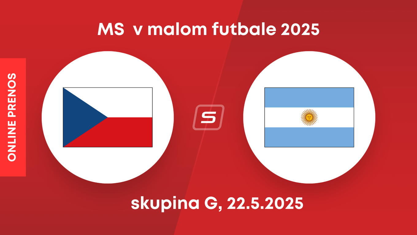 Česko vs. Argentína: ONLINE prenos z MS v malom futbale 2025.